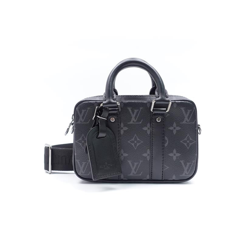 Pre-owned Louis Vuitton Black Coated Canvas Shoulder Bag