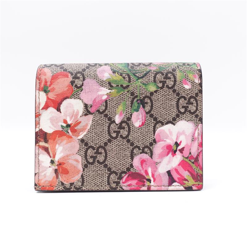 【DEAL】Pre-owned Gucci GG Bloom Pink Coated Canvas Short Wallet