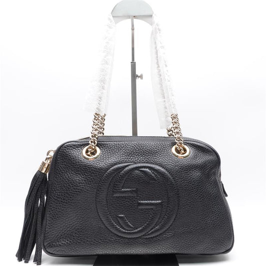 【DEAL】Gucci SOHO Black Calfskin Shoulder Bag - HZTT
