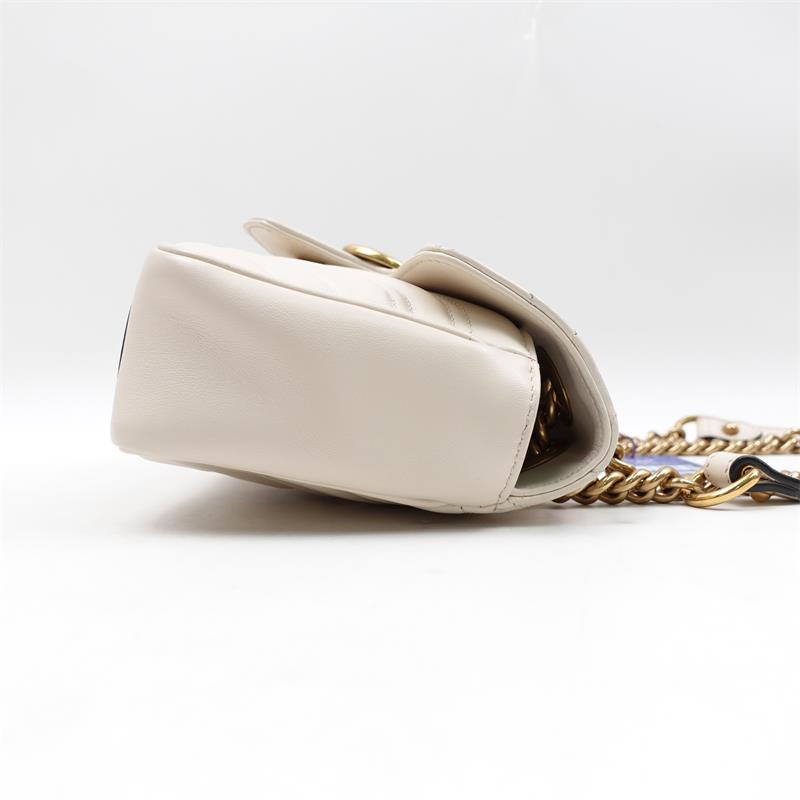 Gucci GG Marmont White Crossbody Bag-TS