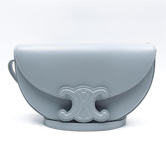 Pre-owned Celine Blue Besacetriomphe  Calfskin Shoulder Bag-HZ