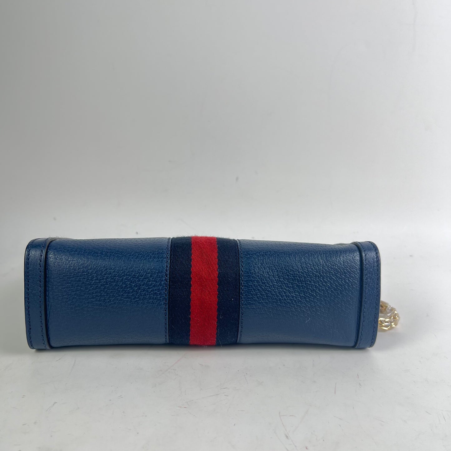 【Company Deal】Pre-owned Gucci Blue Ophidia Calfskin Crossbody Bag-HZ