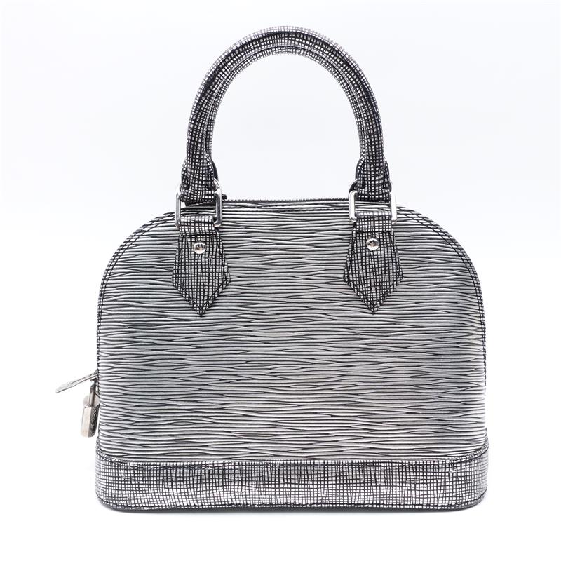 Pre-owned Louis Vuitton Alma Silver Epi Calfskin Shoulder Bag-TS