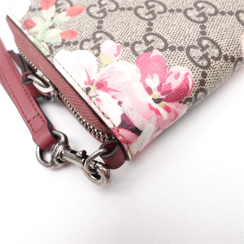 Pre-owned Gucci Pink Bloom Coated Canvas Wallet