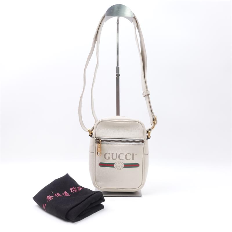 [Deal] Pre-owned Gucci White Calfskin Shoulder Bag