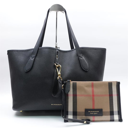 Burberry The Banner Black Calfskin Tote Bag