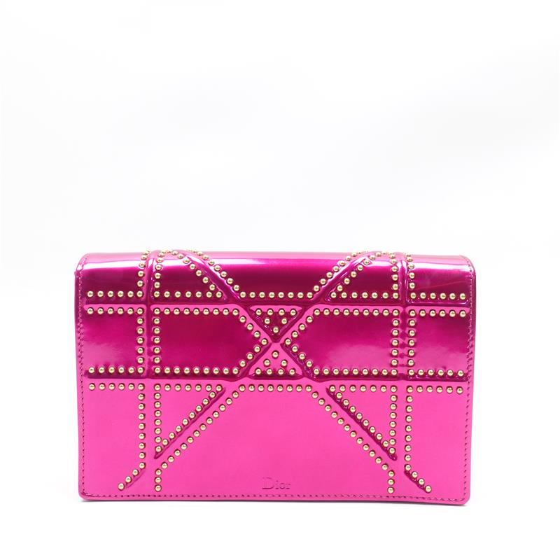 【DEAL】Pre-owned Dior Diorma Fushia Pink Vernis Shoulder Bag - HZ