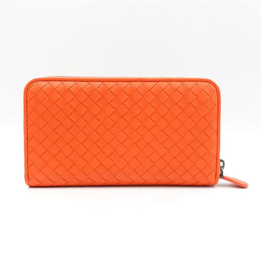【DEAL】Pre-owned Bottega Veneta Orange Nappa leather Long Zippy Wallet-HZTT