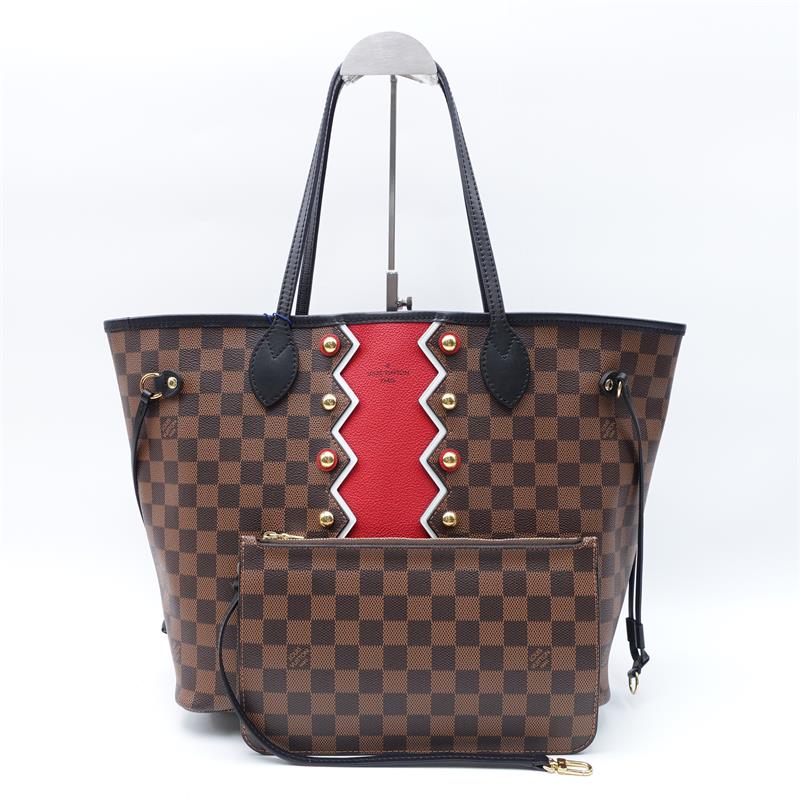 Pre-owned Louis Vuitton Neverfull Damier Eben Coated Canvas Tote Bag