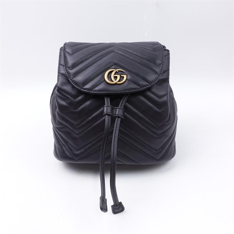 Gucci GG Marmont Black Calfskin Backpack