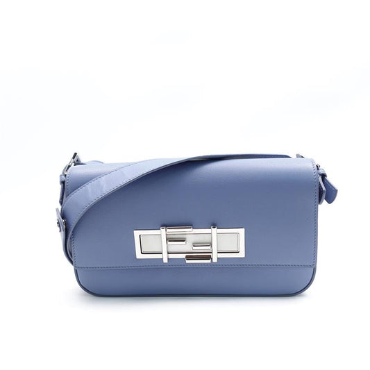 Pre-owned Fendi Blue Calfskin Shoulder Bag-TS