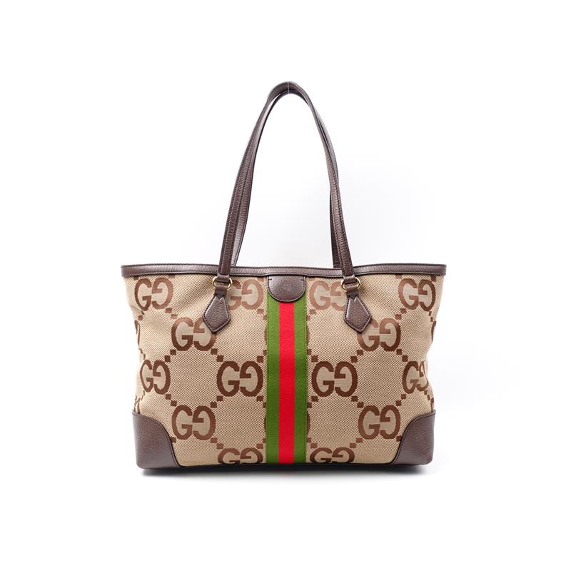 Pre-owned Gucci Ophidia Jumbo Print Canvas Tote