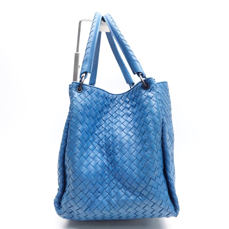 Pre-owned Bottega Veneta Blue Calfskin Shoulder Bag-HZ