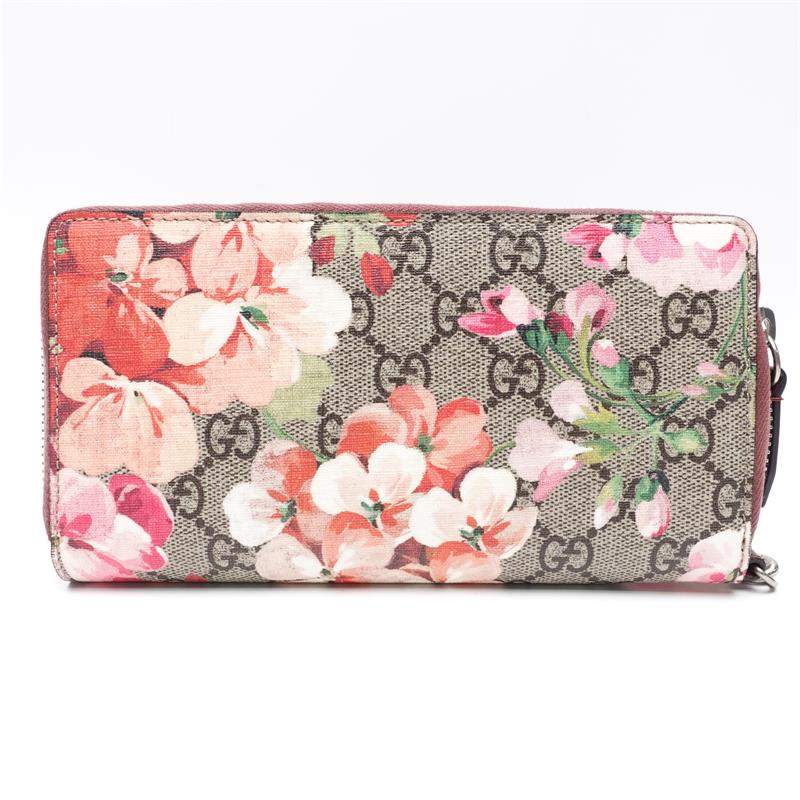 Pre-owned Gucci Pink Bloom Coated Canvas Wallet