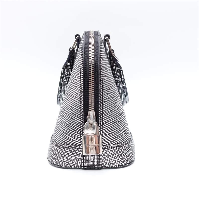 Pre-owned Louis Vuitton Alma Silver Epi Calfskin Shoulder Bag-TS