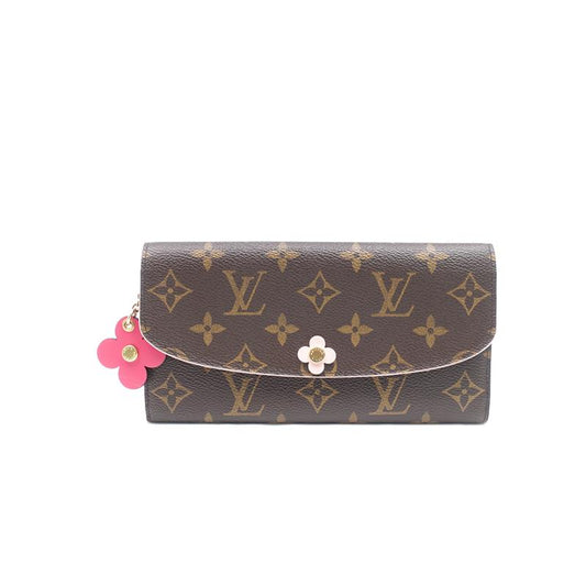 Pre-owned Louis Vuitton Emile Brown Monogram Coated Canvas Wallet