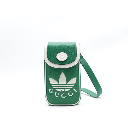 Gucci×Adidas Green Leather Mini Shoulder Bag-TS