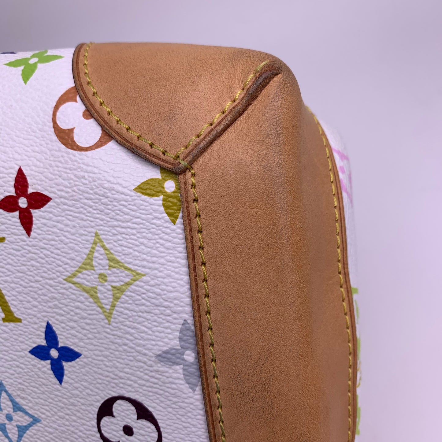 Pre-owned Louis Vuitton Coated Canvas Shoulder Bags Ursula White Multicolor Shoulder Bag-HZTT