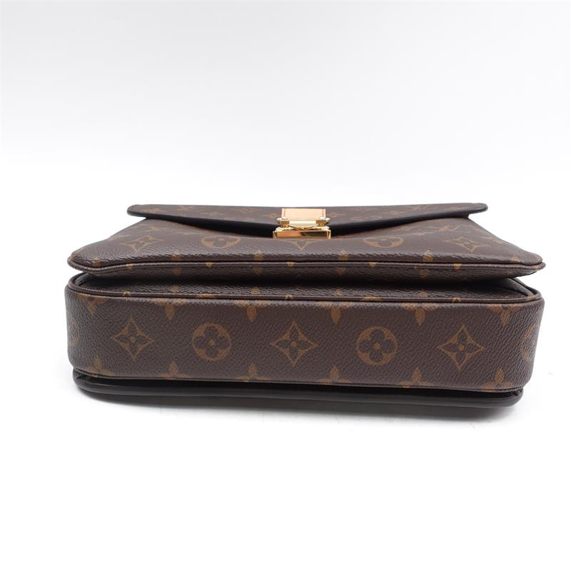 Pre-owned Louis Vuitton Pochette Metis Brown Monogram Canvas Satchel