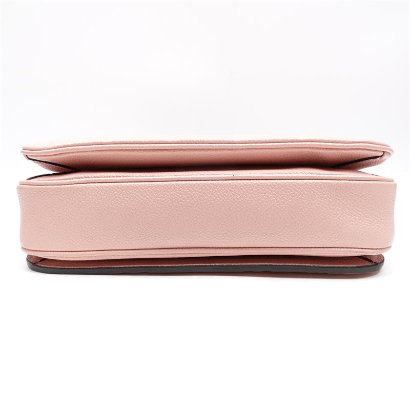 Pre-owned Louis Vuitton Metis Pink Calfskin Shoulder Bag-TS