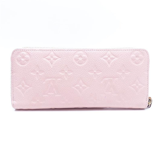 Louis Vuitton Clemence Pink Calfskin Zippy Wallet