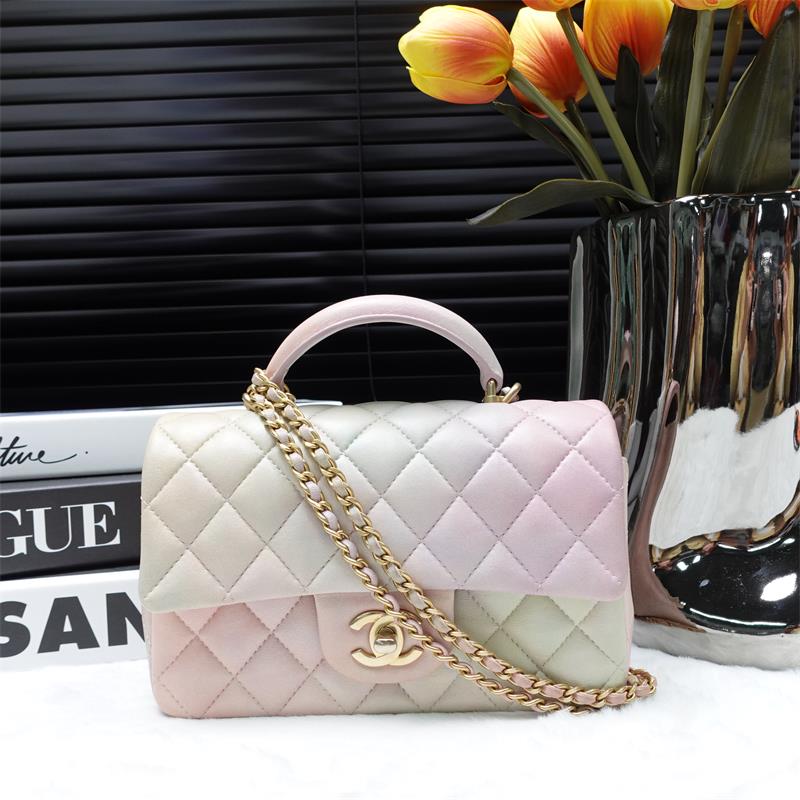 Pre-owned Chanel Pink CF Lambskin Shoulder Bag