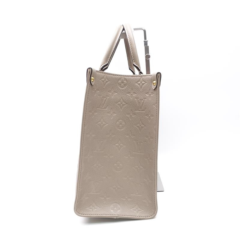 Pre-owned Louis Vuitton On The Go Grey Calfskin Tote-TS