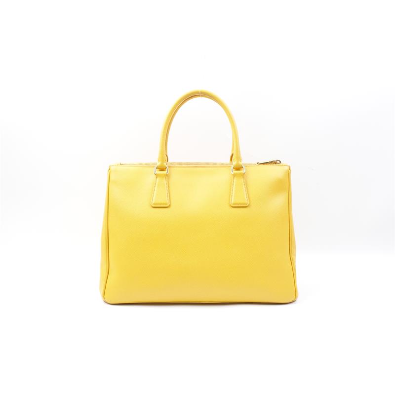 【DEAL】Pre-owned Prada Galleria Yellow Saffiano Shoulder Bag - HZ