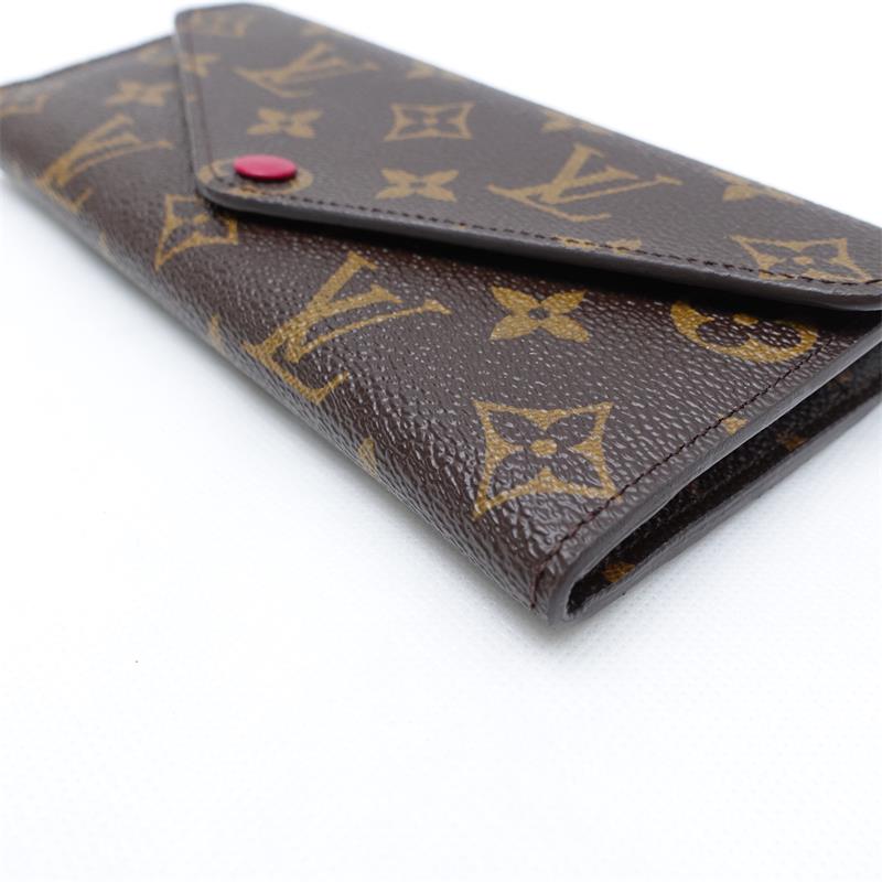 Pre-owned Louis Vuitton Sarah Brown Monogram Coated Canvas Long Wallet