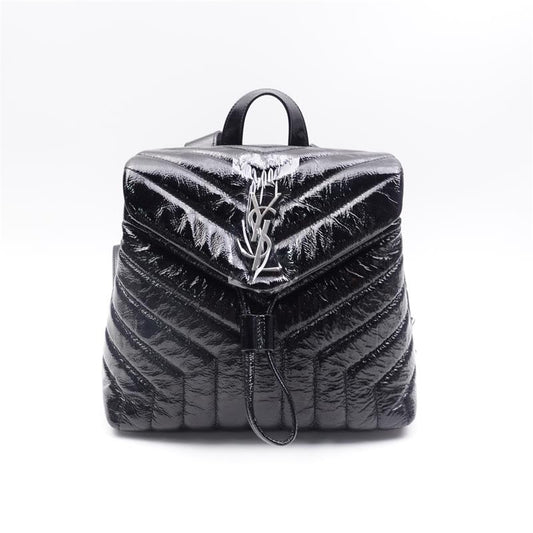Pre-owned Saint Laurent NIKI Body Bag Black & Silver Backpack-TS