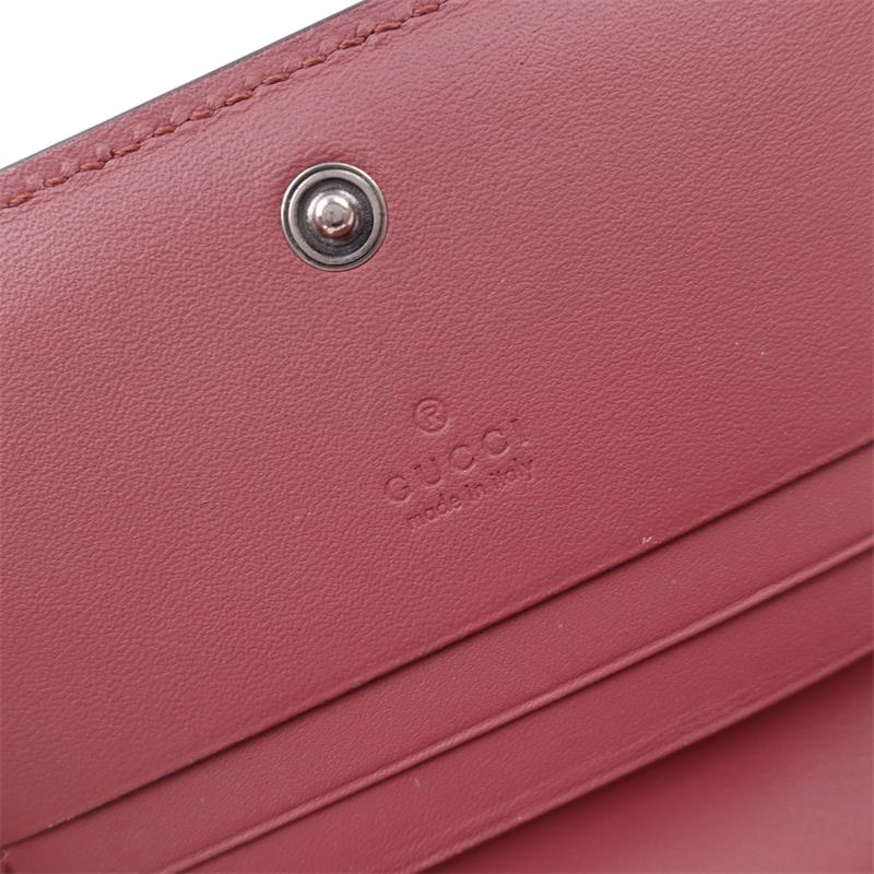 【DEAL】Pre-owned Gucci GG Bloom Pink Coated Canvas Short Wallet