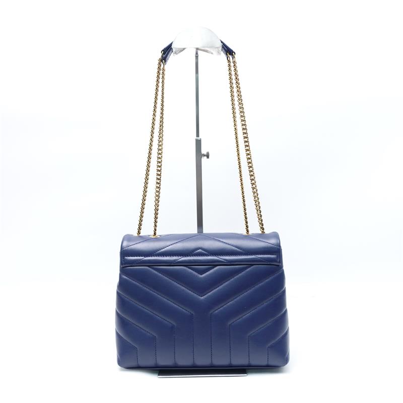 Pre-owned Saint Laurent Loulou Blue Calfskin Shoulder Bag