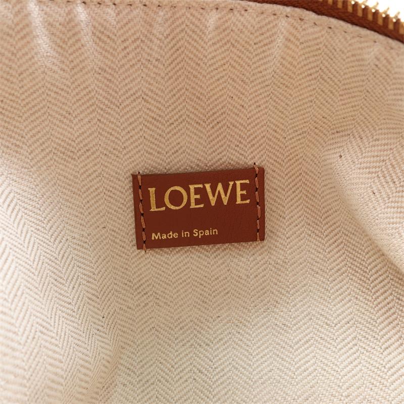 Pre-owned Loewe Cubi Anagram Brown Canvas Hobo Bag