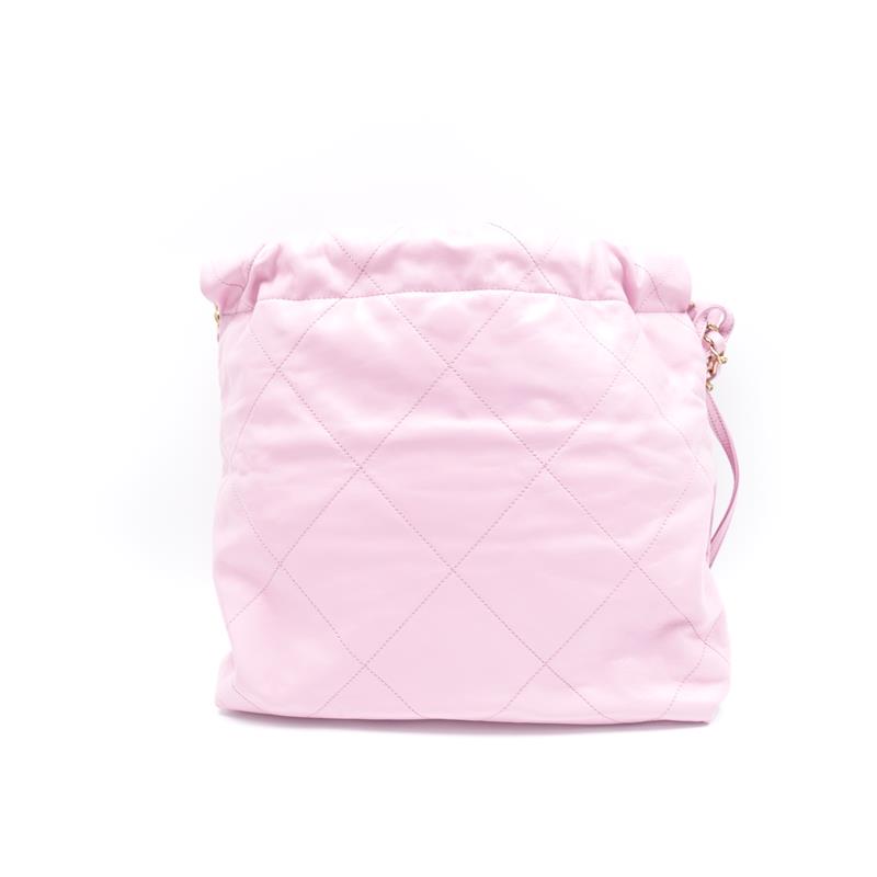 Pre-owned Chanel 22Bag Pink Lambskin Shoulder Bag