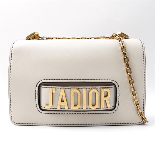Pre-owned Dior Jadior Cream Calfskin Shoulder Bag - HZ