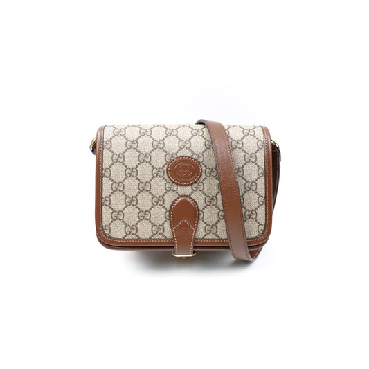 【DEAL】Pre-owned Gucci RETRO Brown Coated Canvas Shoulder Bag-HZ