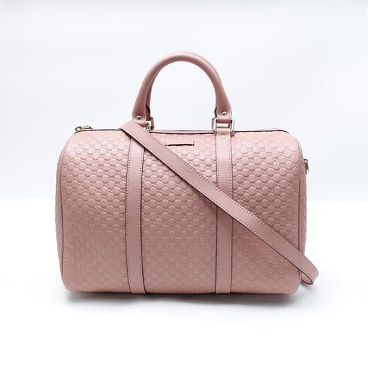 Pre-owned Gucci GG Boston PInk Calfskin Shoulder Bag