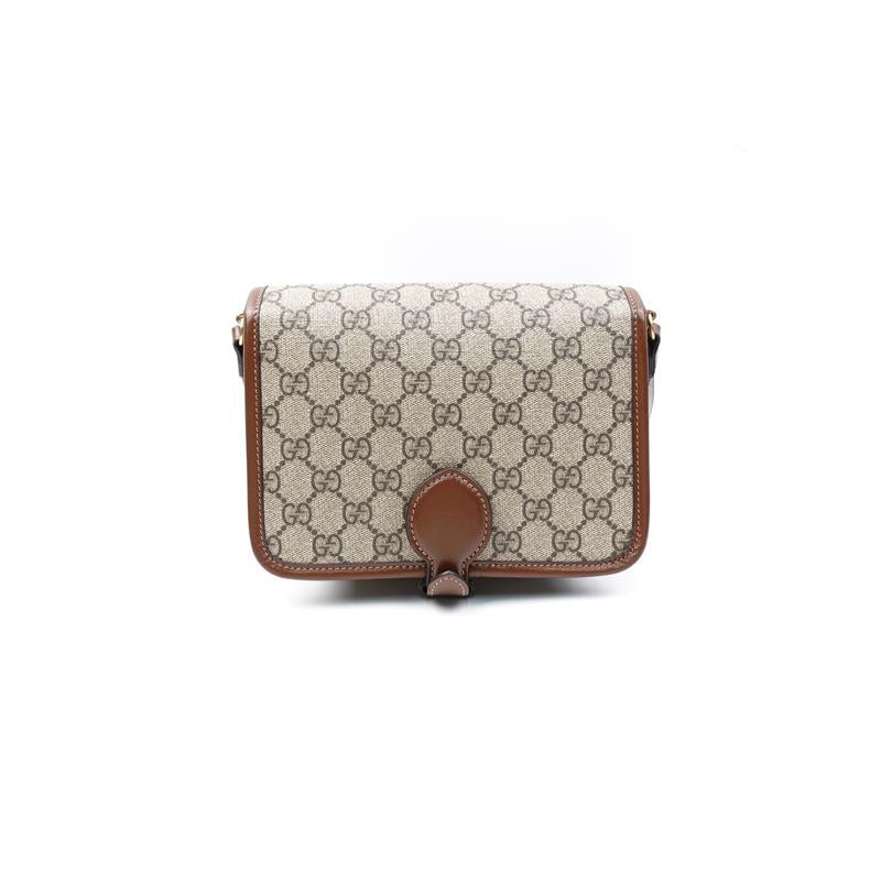 【DEAL】Pre-owned Gucci RETRO Brown Coated Canvas Shoulder Bag-HZ