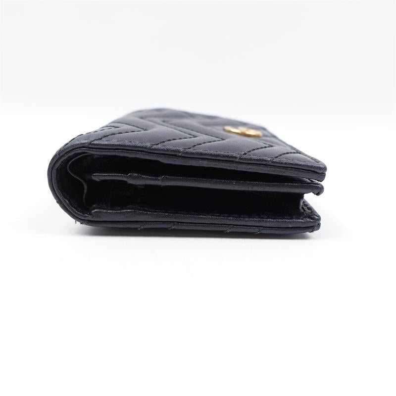 Pre-owned Gucci GG Black Calfskin Wallet