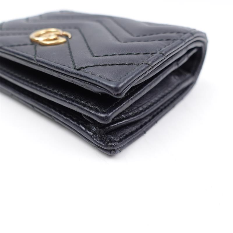 Pre-owned Gucci GG Black Calfskin Wallet