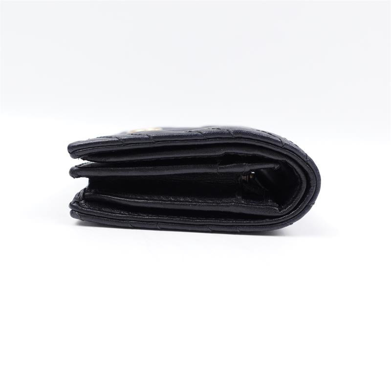 Pre-owned Gucci GG Black Calfskin Wallet