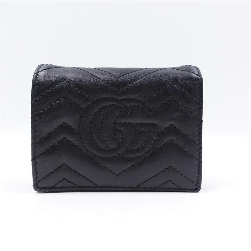 Pre-owned Gucci GG Black Calfskin Wallet