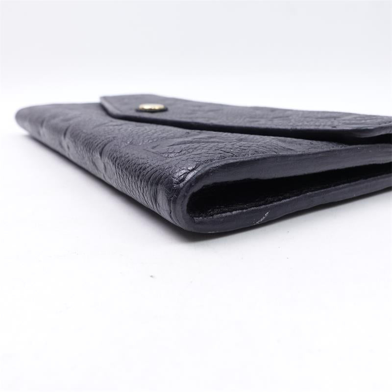 Pre-owed Louis Vuitton Blue Calfskin Long Wallet