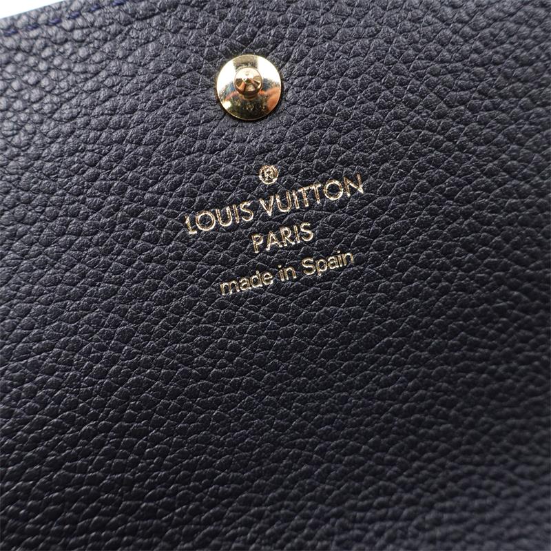 Pre-owed Louis Vuitton Blue Calfskin Long Wallet