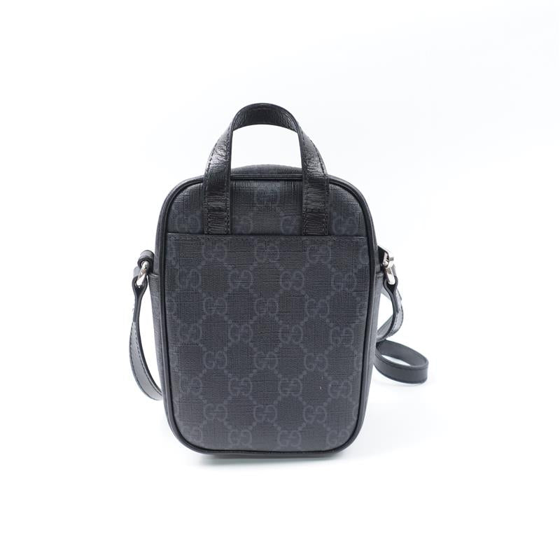 Pre-owned Gucci GG Black Calfskin Shoulder Bag