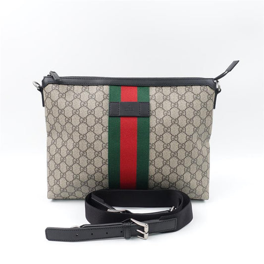 【Deal】Pre-owned GUCCI Brown Coated Canvas Shoulder Bag-TS