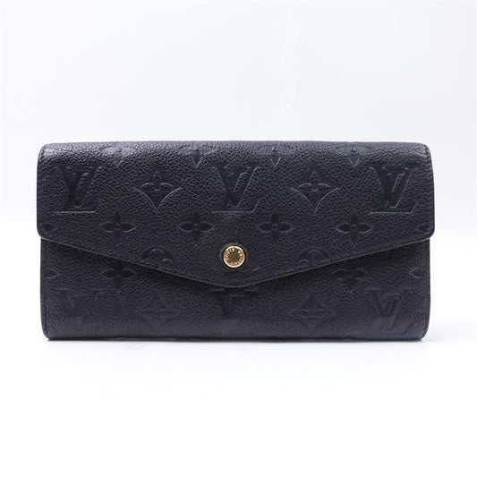 Pre-owed Louis Vuitton Blue Calfskin Long Wallet