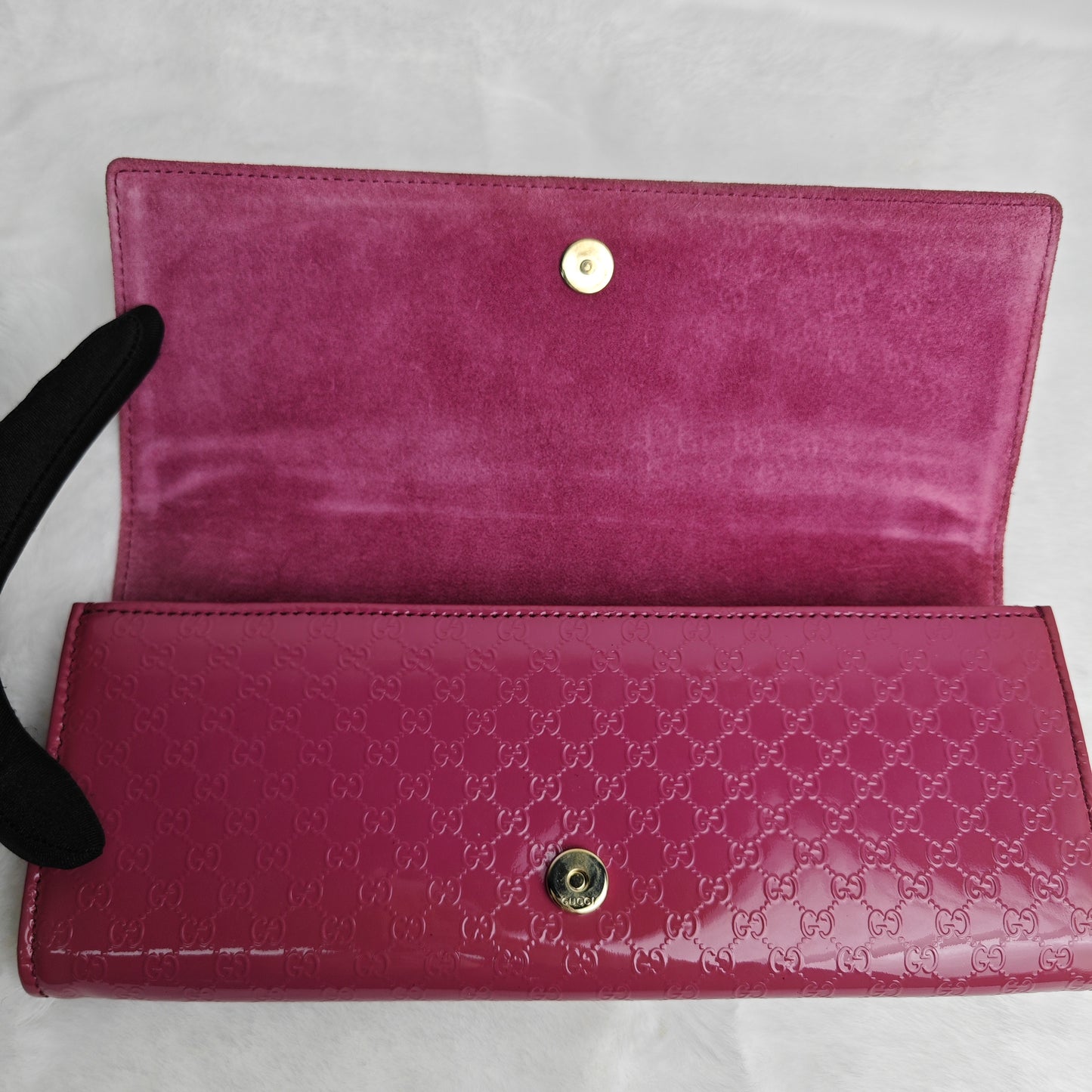 Pre-owned GUCCI Purple Vernis  Long Clutch-HZ