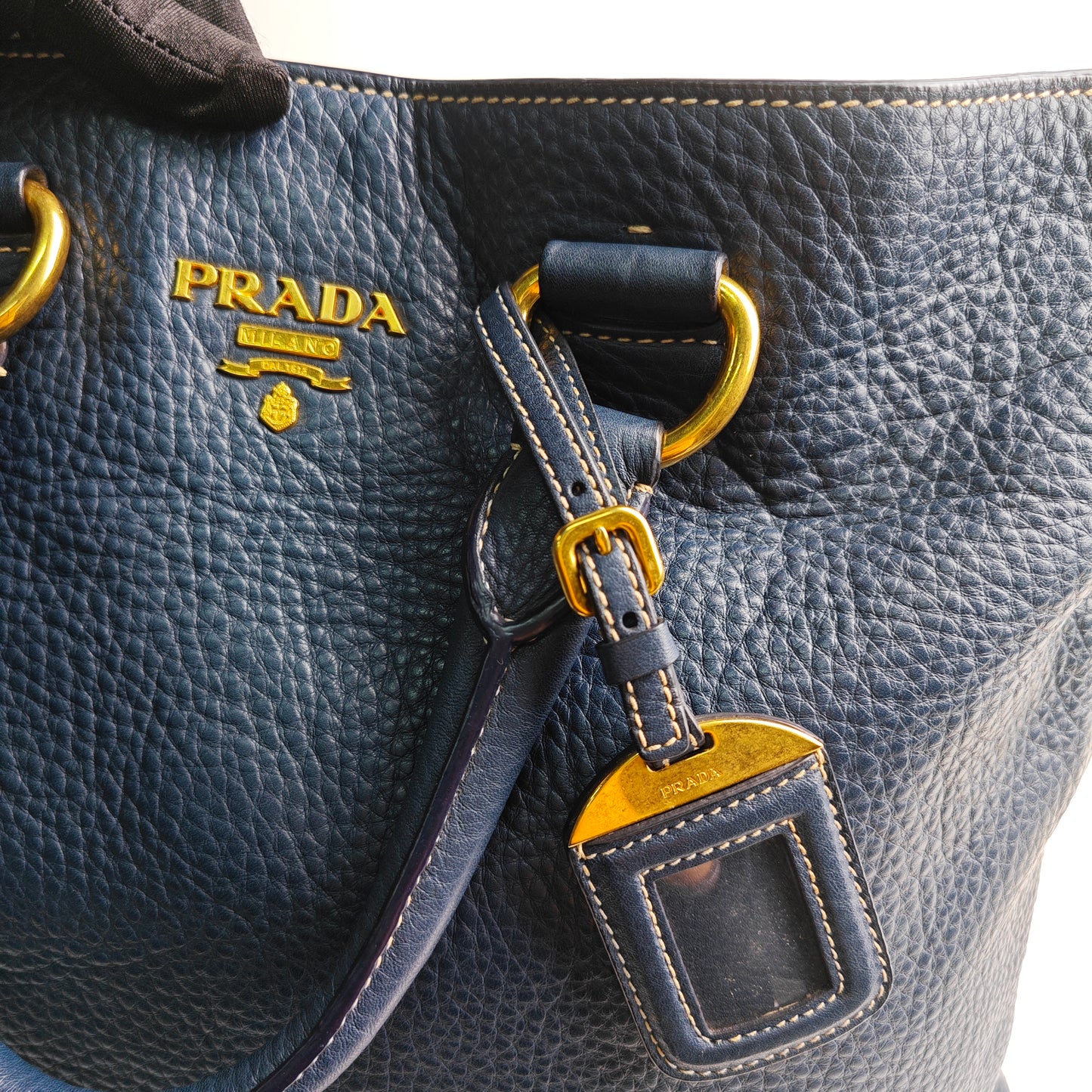 Pre-owned Prada Blue Calfskin Shoulder Bag-HZ