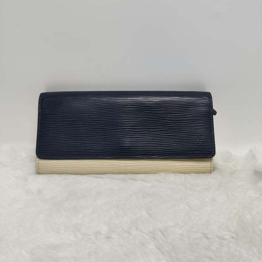 【Deal】Pre-owned Louis Vuitton Blue Epi Calfskin Wallet-HZ